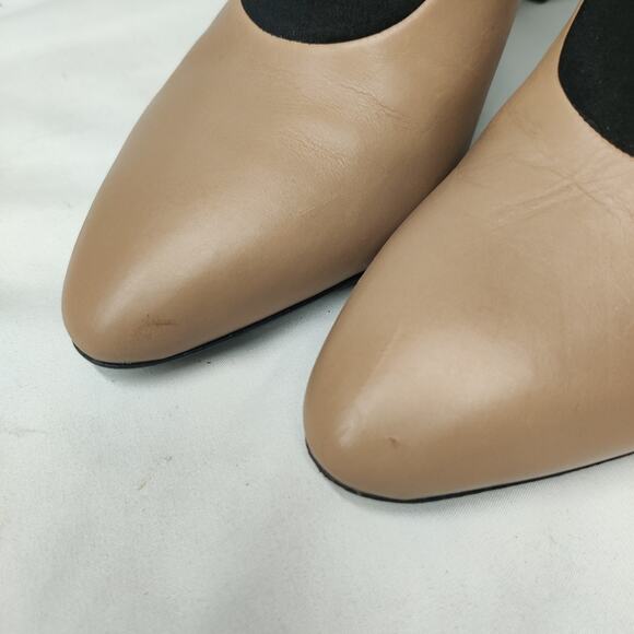 Via Spiga Bayne Leather Color Block Luxury Bootie Heels 6 Made in Italy Designer - Picture 11 of 12